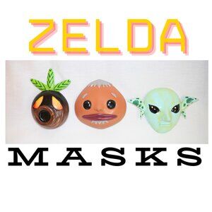 Legend Of Zelda Masks - Ocarina of Time - Majora's Mask - Nintendo Gamer Games
